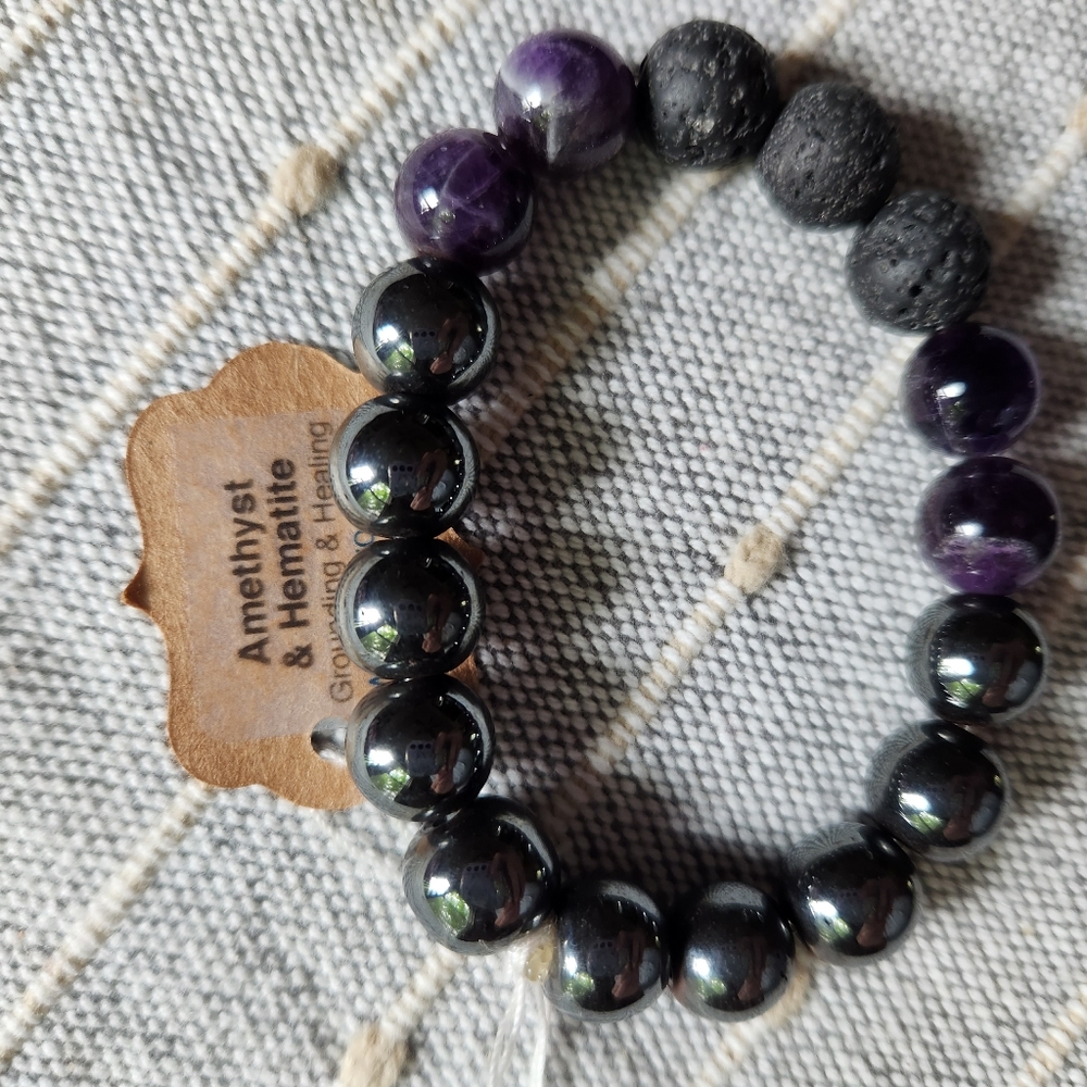 Handmade Amethyst and Hematite
